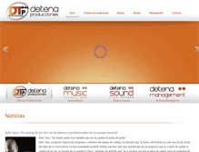 Tablet Screenshot of dtproducciones.com